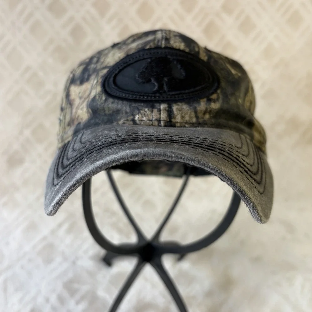 Mossy Oak Style Camo Hat Tree Logo Hunting Cap Adjustable Outdoor Signature